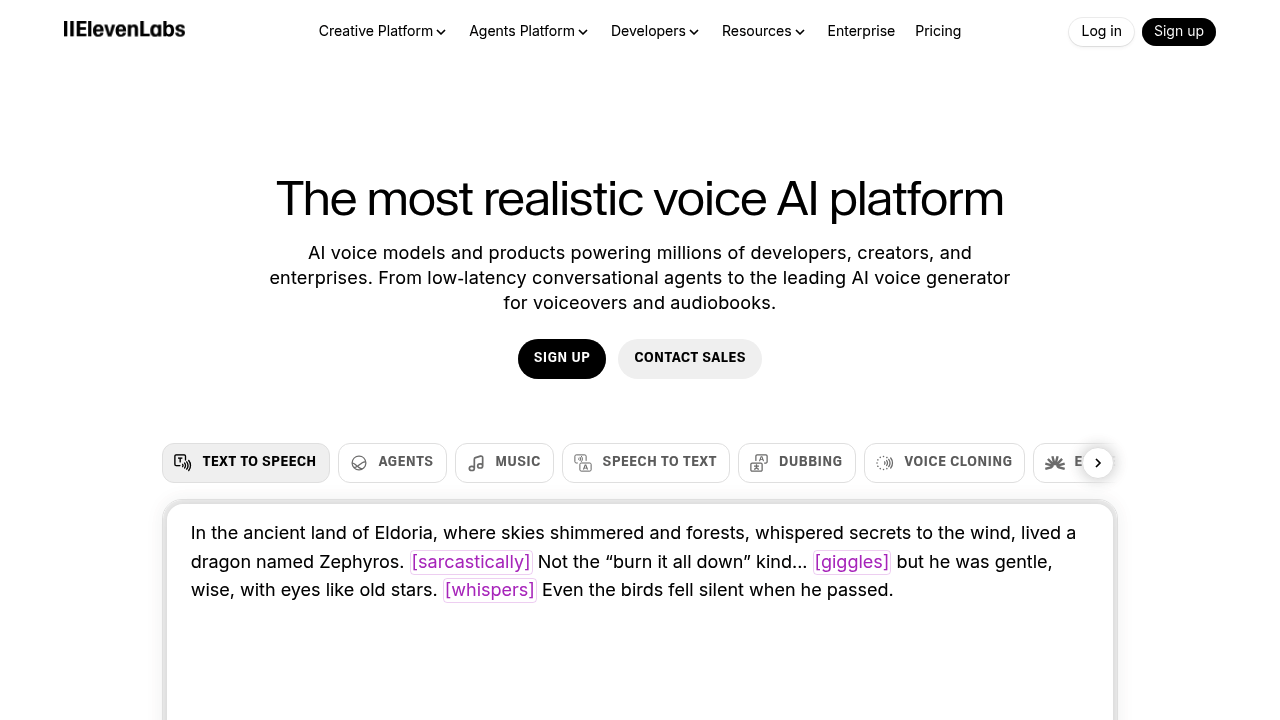 ElevenLabs screenshot