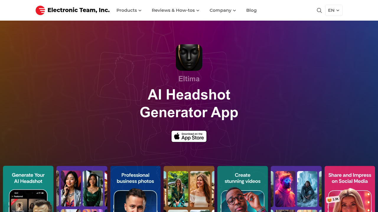 Eltima AI Headshot Generator screenshot