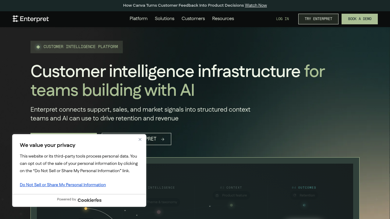 Enterpret screenshot