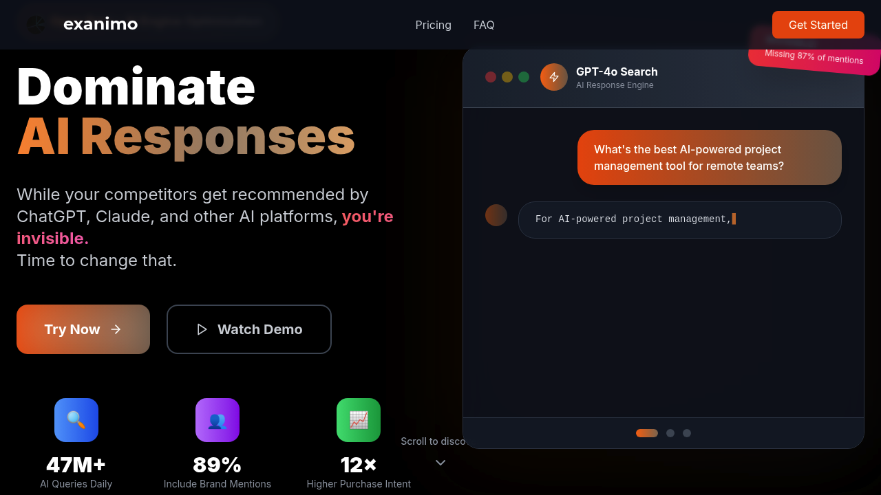 Exanimo.ai screenshot