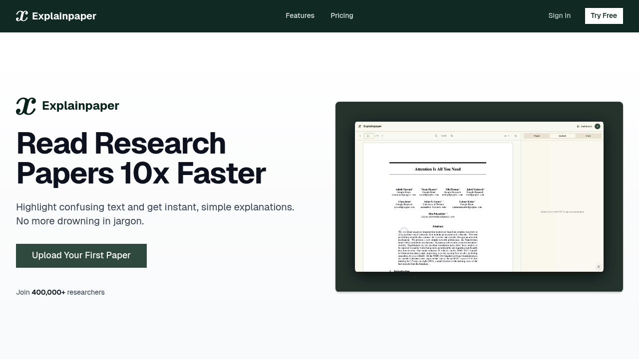 Explainpaper screenshot