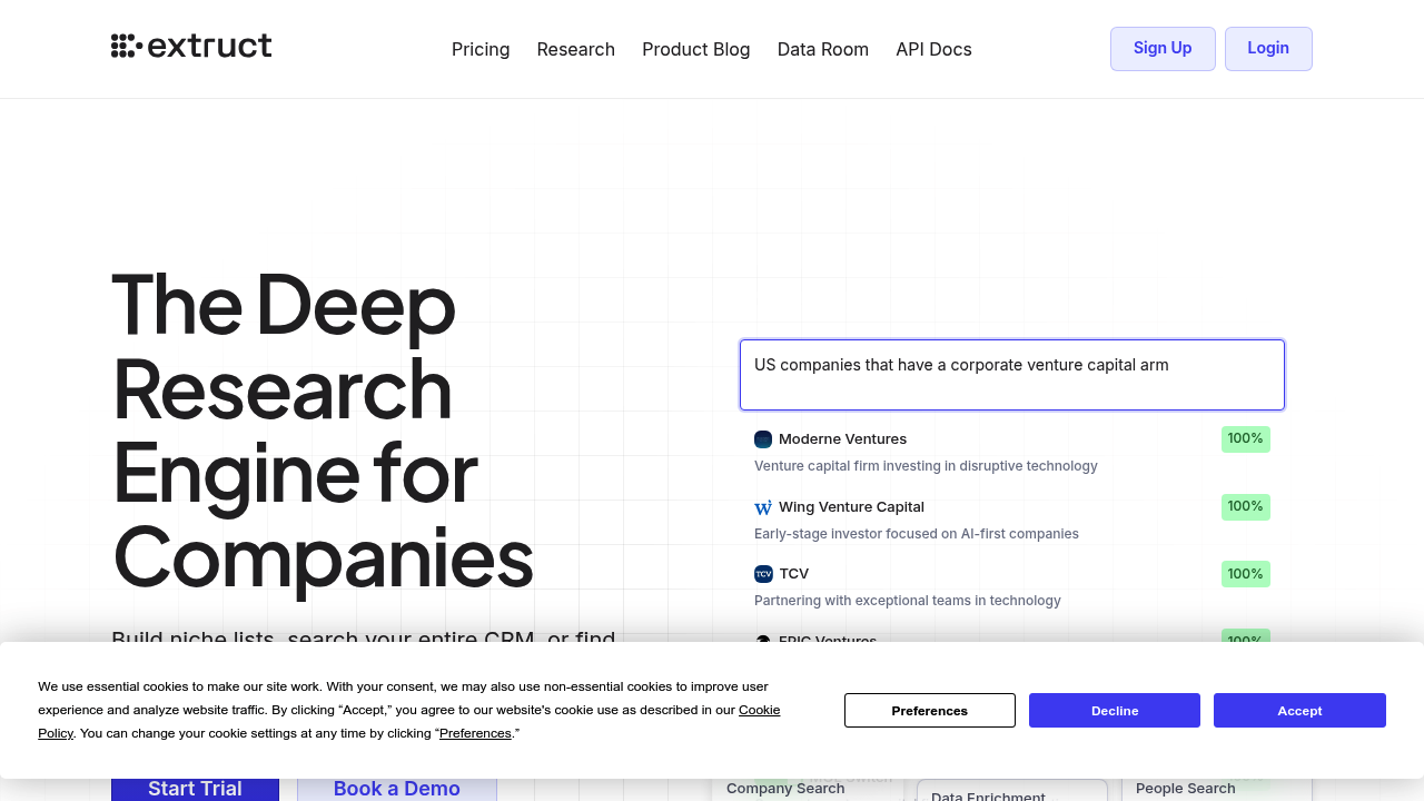 Extruct AI screenshot