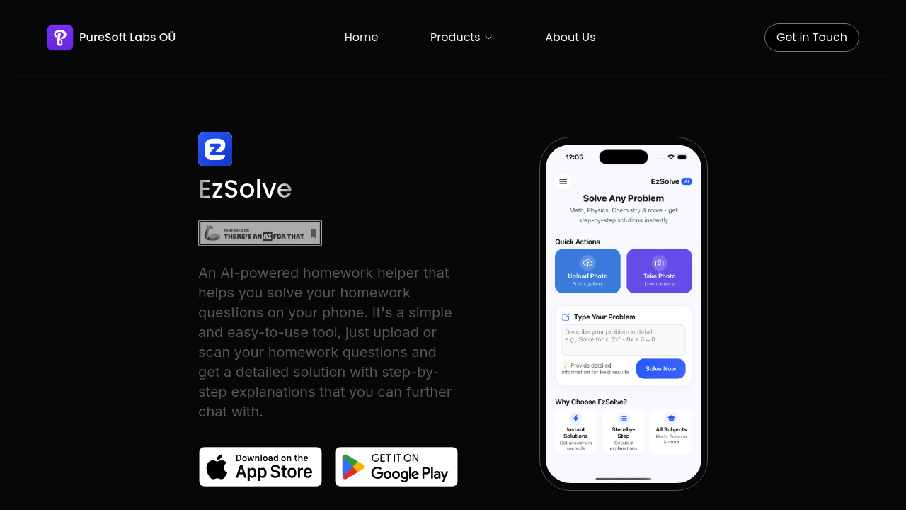 EzSolve: AI Homework Helper screenshot