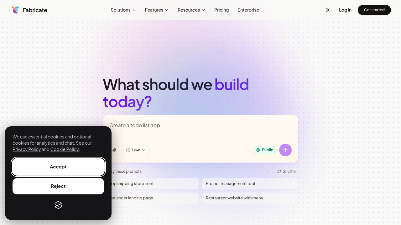 Fabricate screenshot
