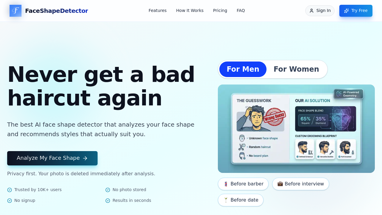 FaceShapeDetector screenshot