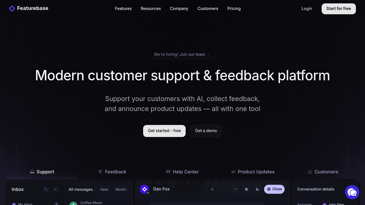 Featurebase screenshot