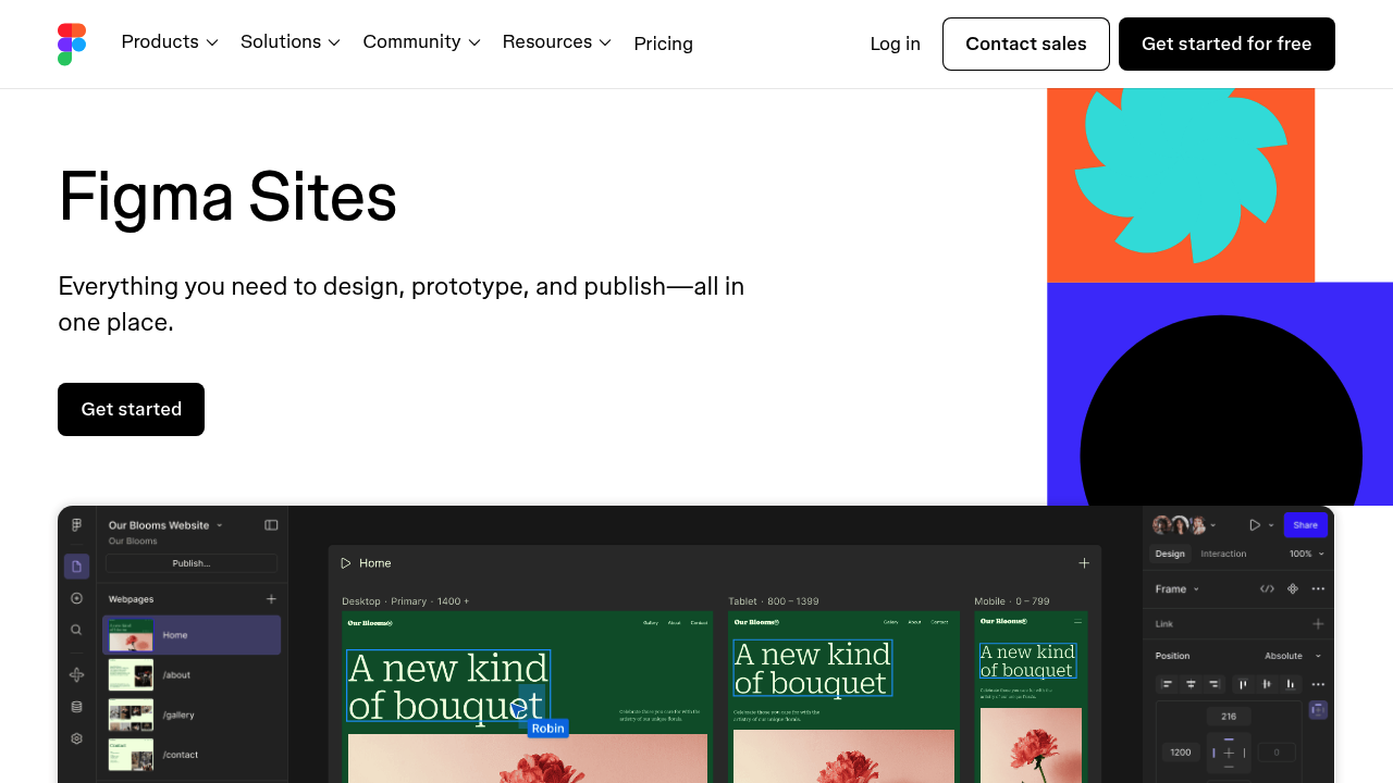 Figma Sites screenshot