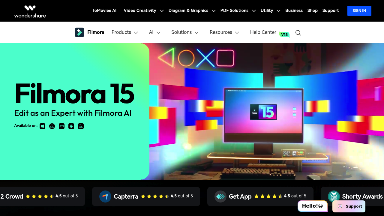 Wondershare Filmora screenshot