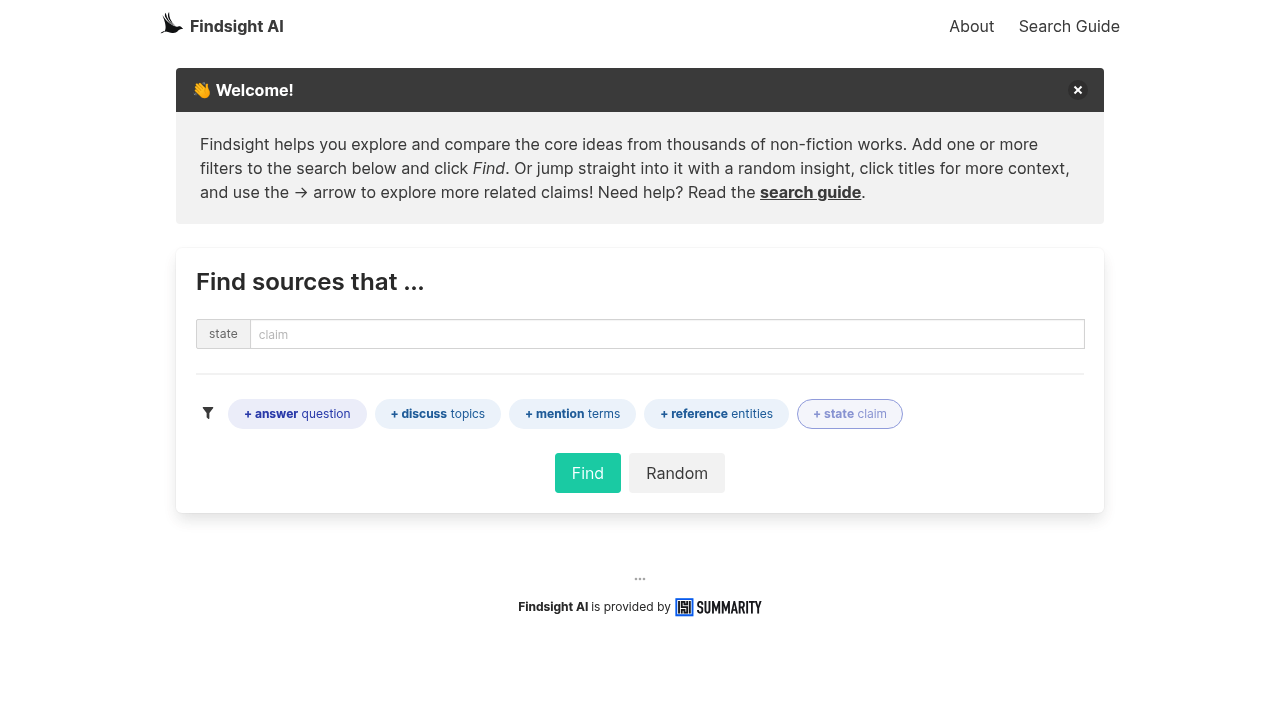 Findsight screenshot