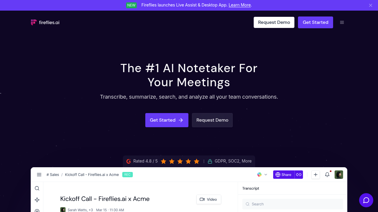 Fireflies.ai screenshot