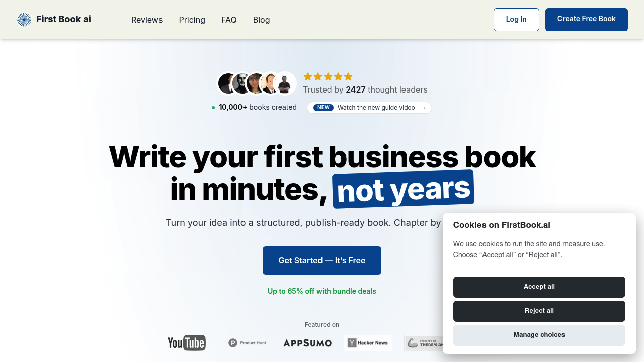 First Book AI screenshot