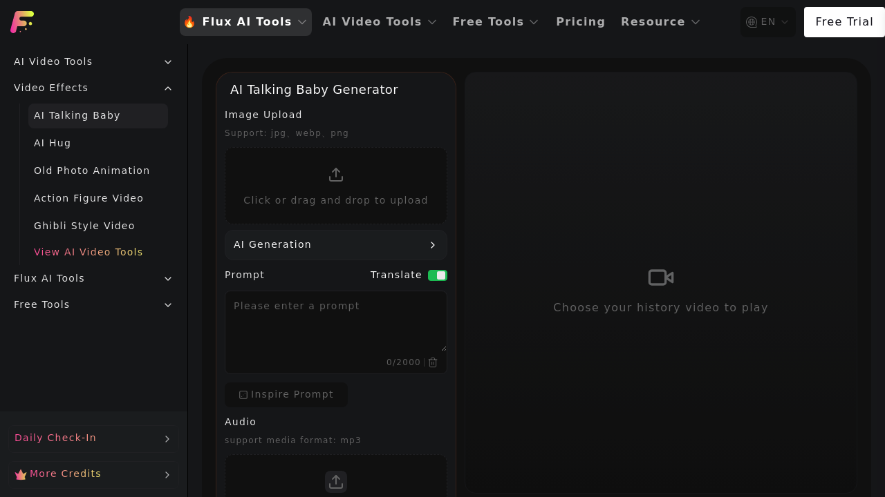 FluxProWeb | AI Talking Baby Generator screenshot