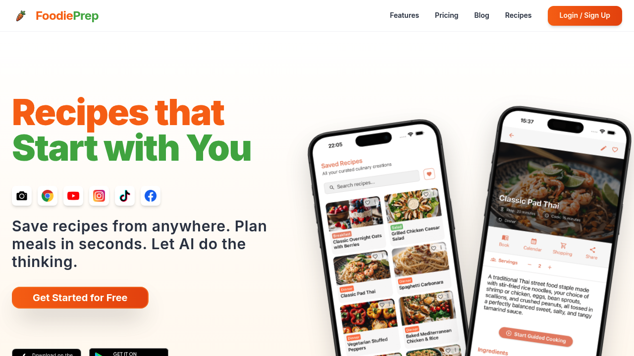 FoodiePrep screenshot