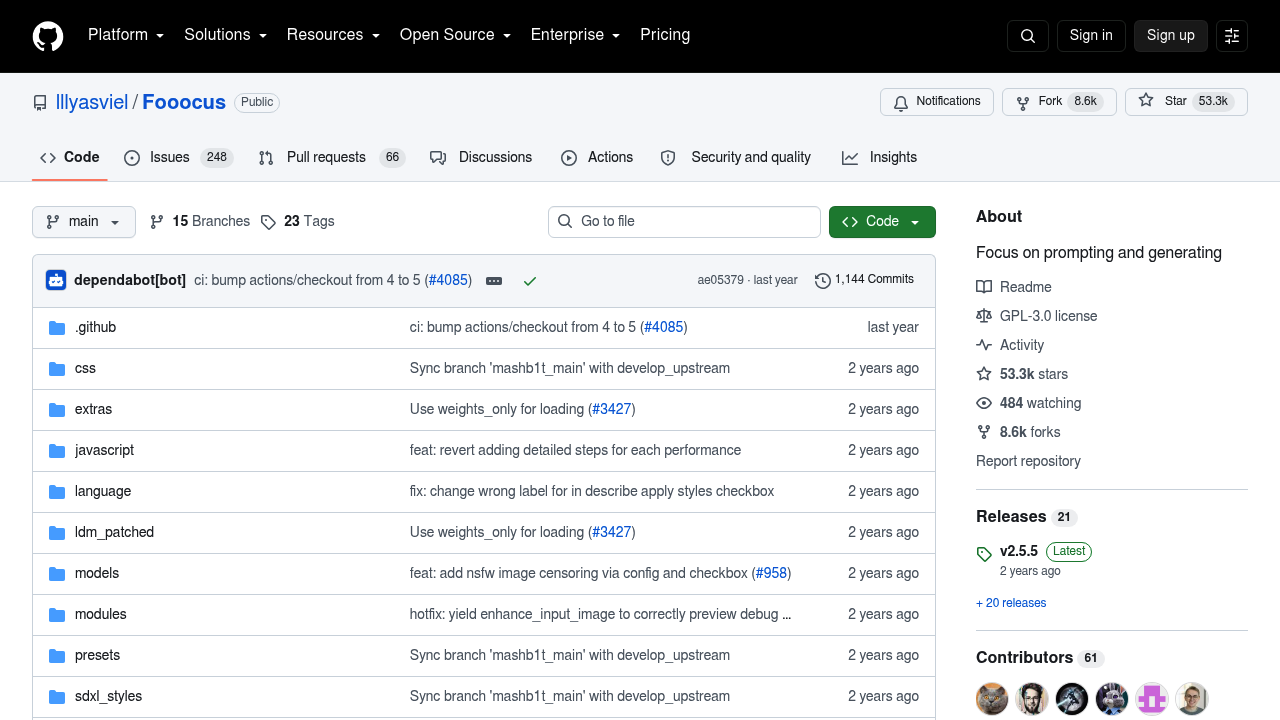 Fooocus screenshot
