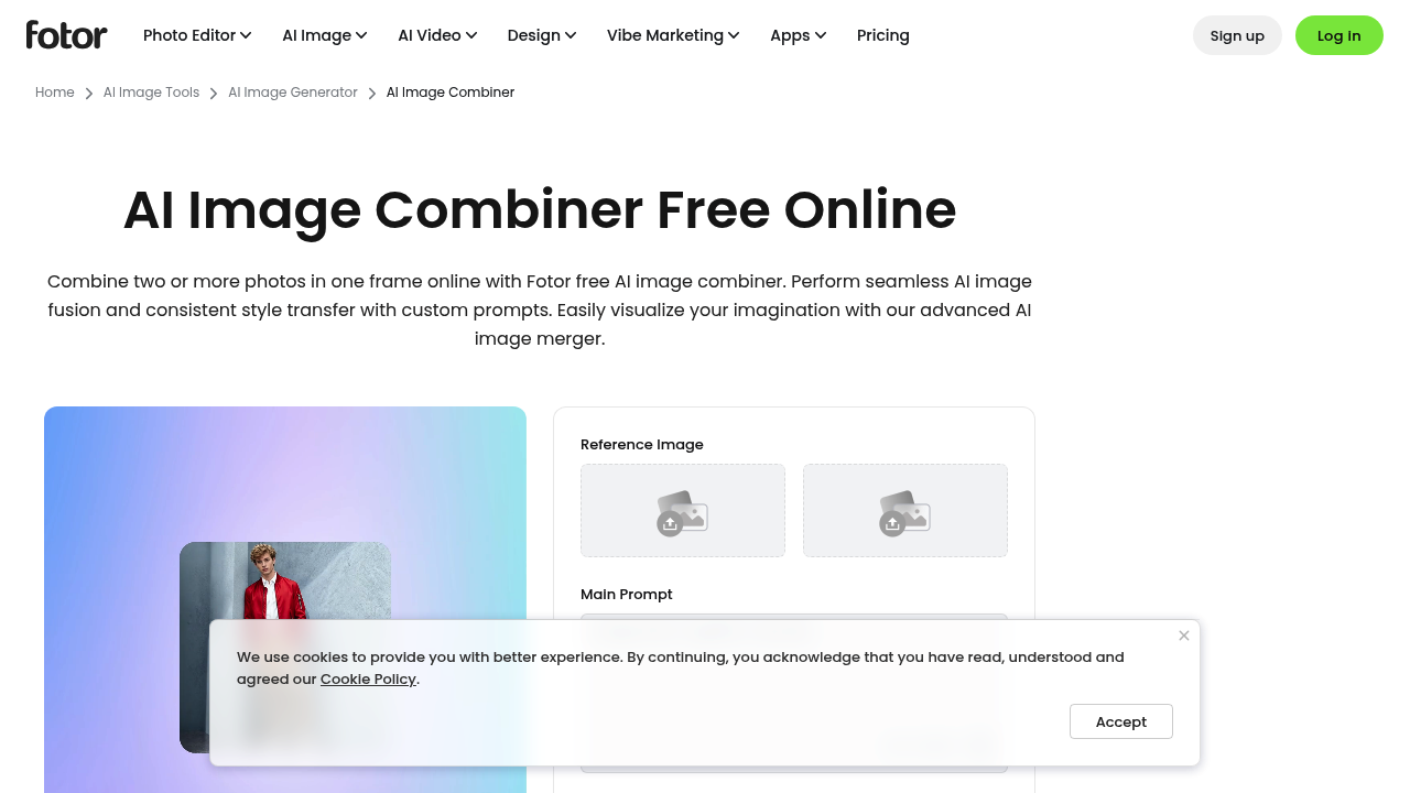 Fotor AI Image Combiner screenshot