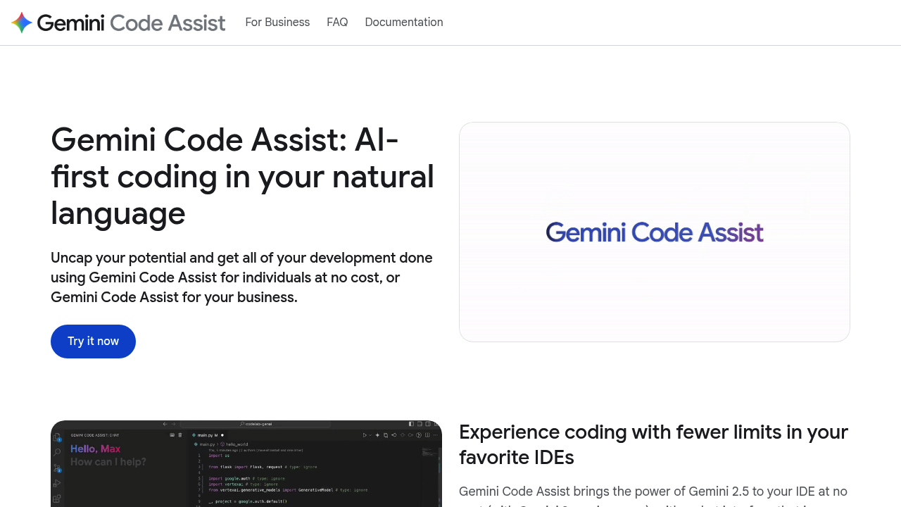 Gemini Code Assist screenshot