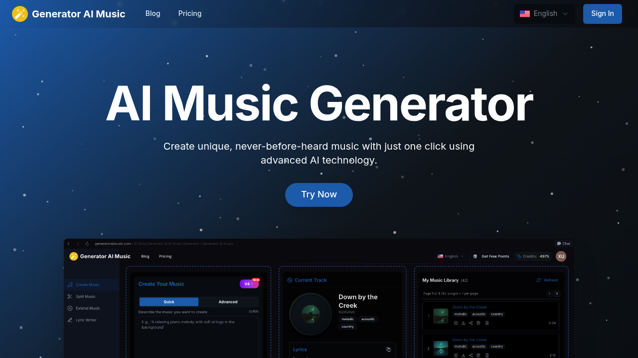 Generator AI Music screenshot