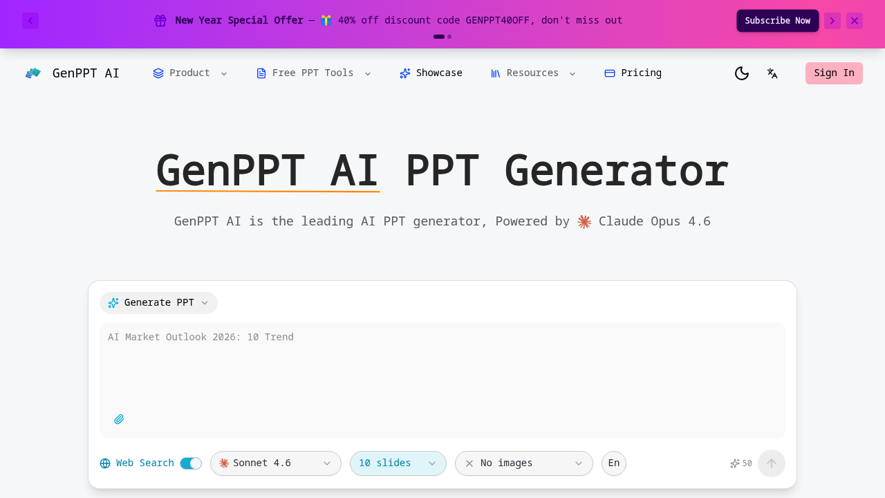 GenPPT AI screenshot