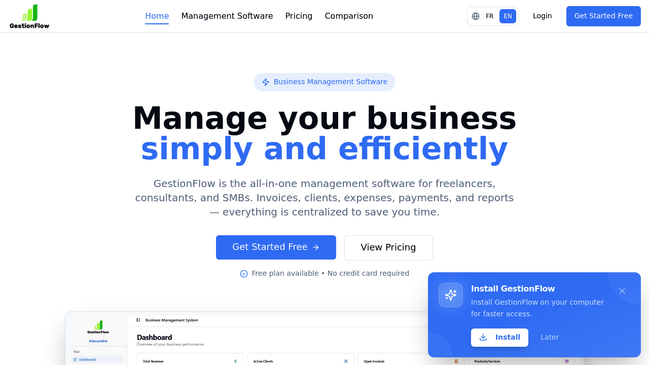 GestionFlow screenshot