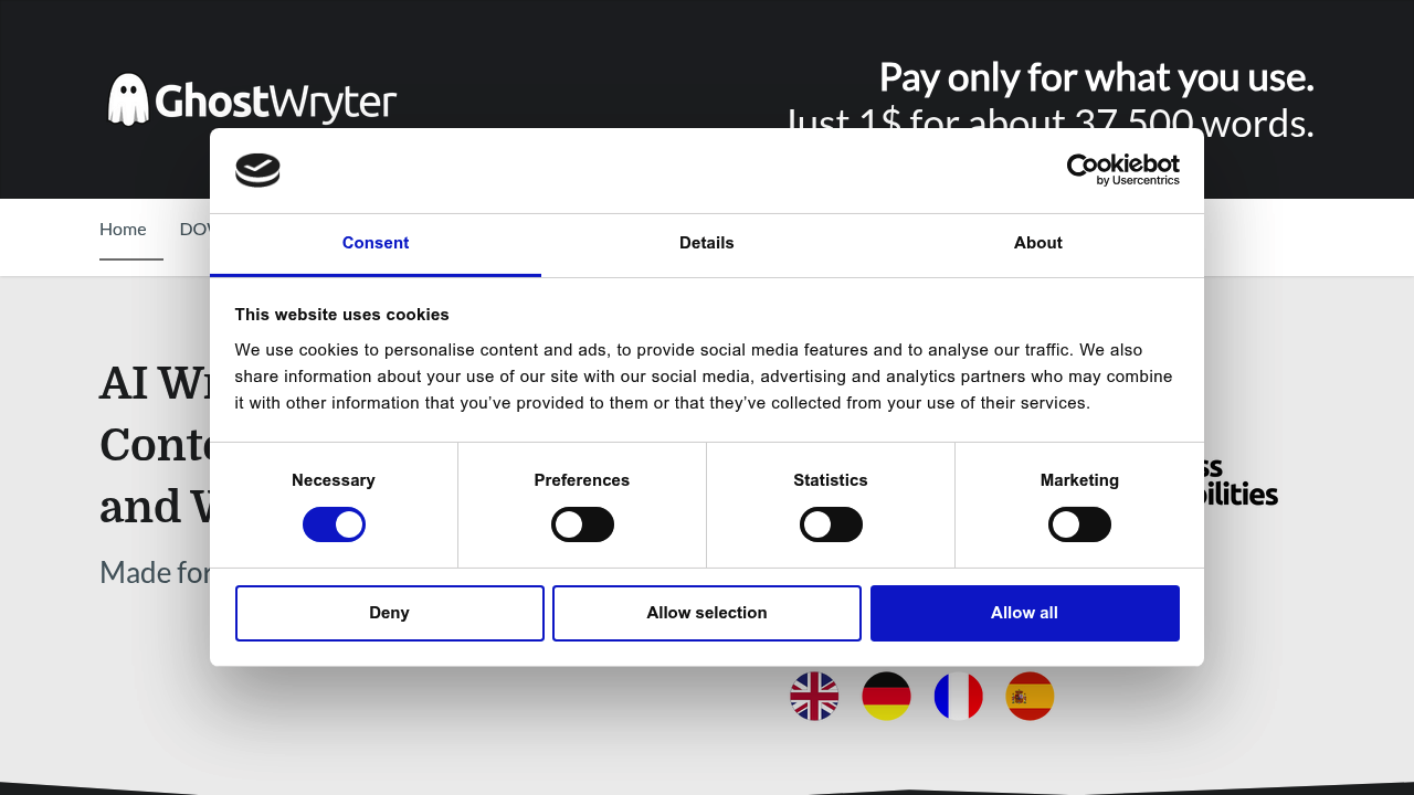 GhostWryter screenshot