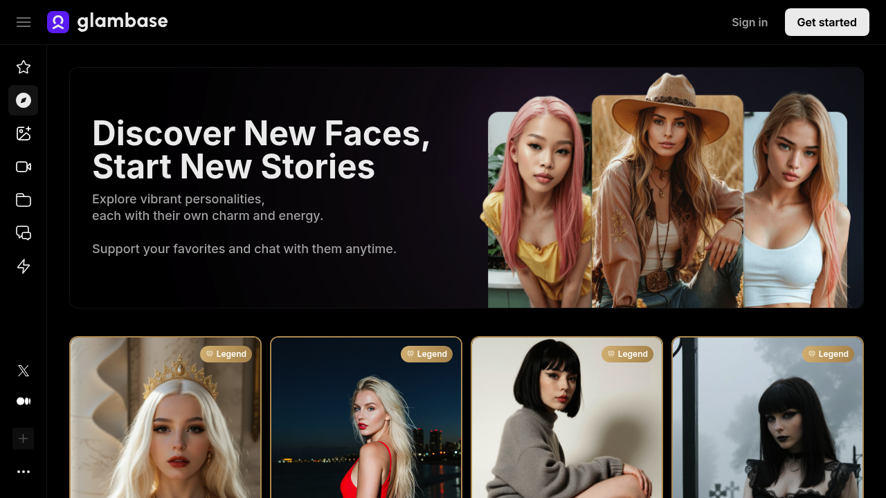Glambase screenshot