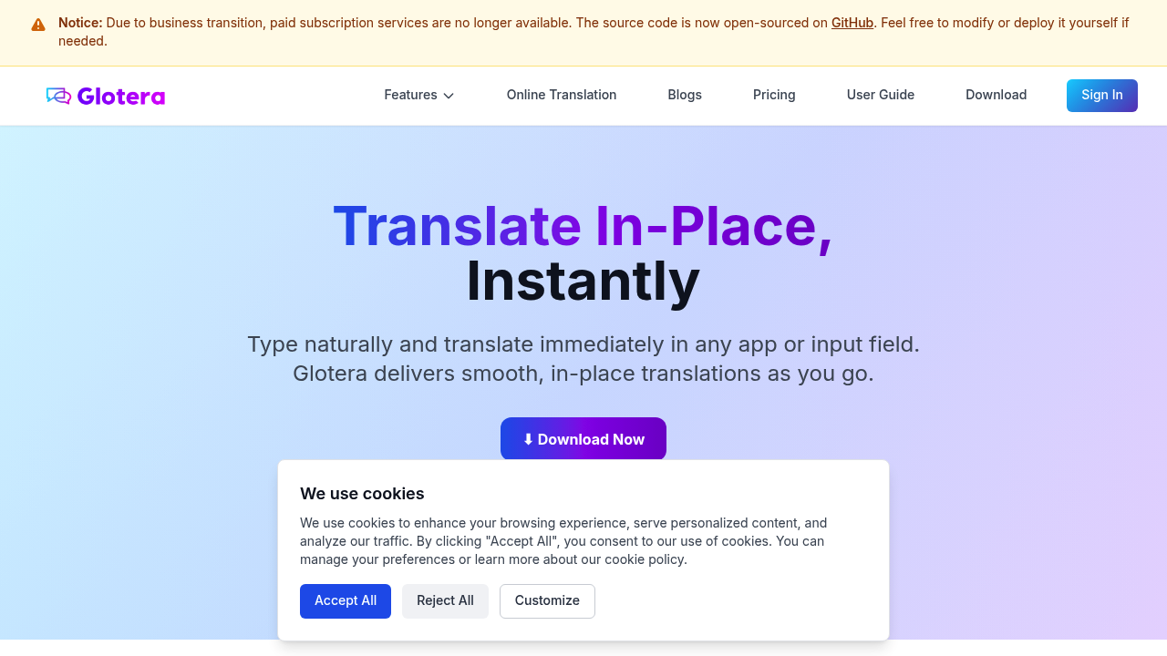 Glotera AI screenshot