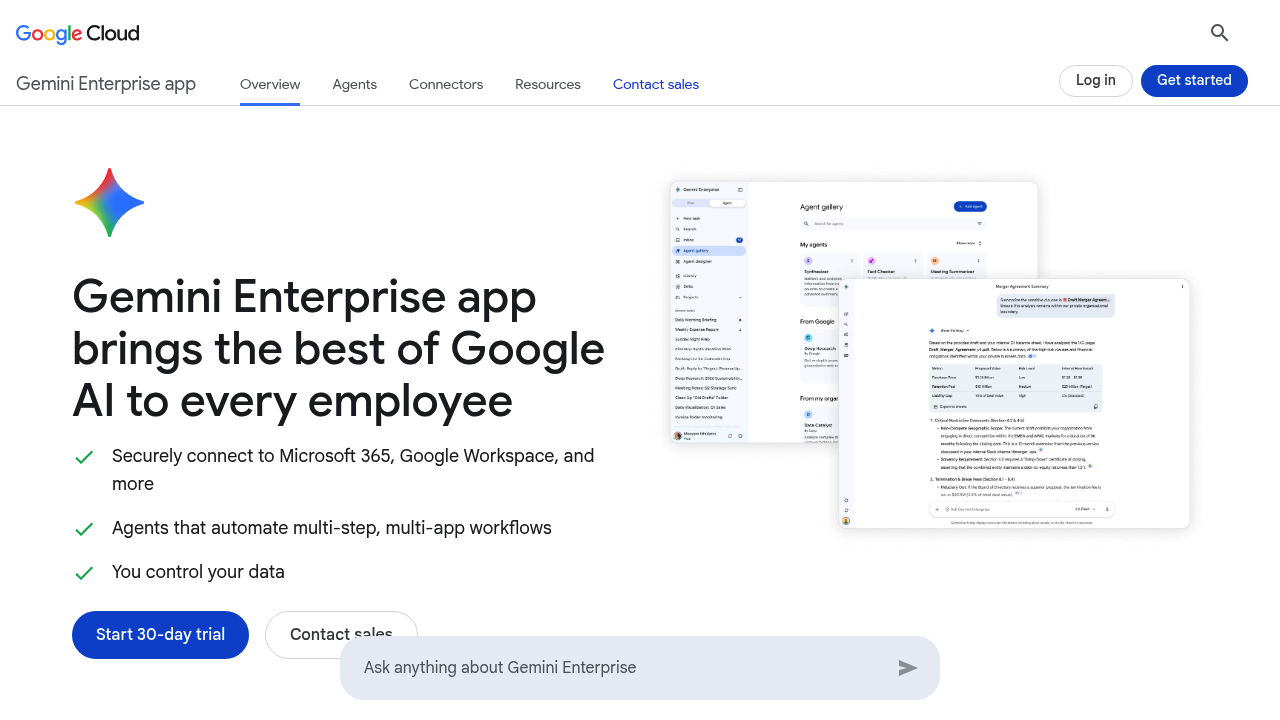 Google Gemini Enterprise screenshot
