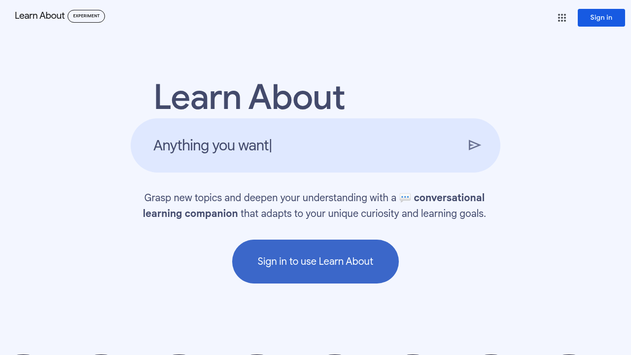 Google Learn About screenshot