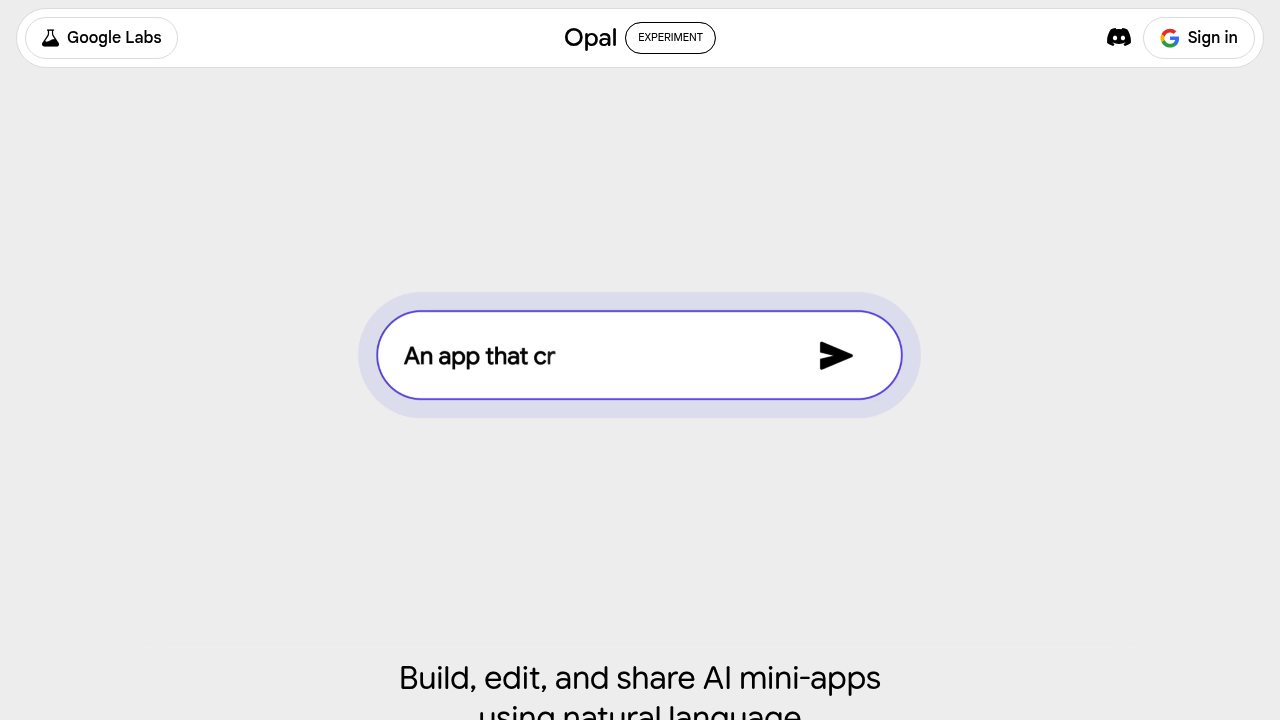 Google Opal screenshot