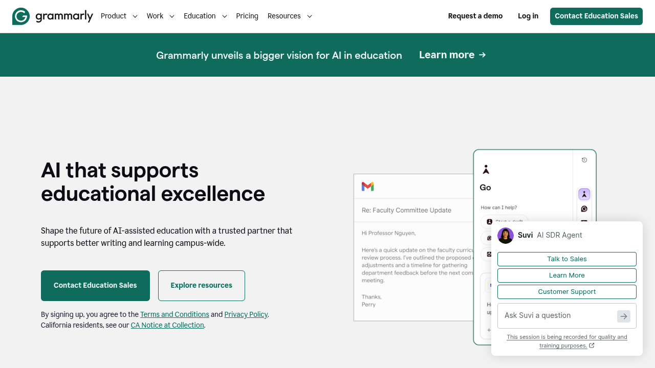 Grammarly for Education screenshot