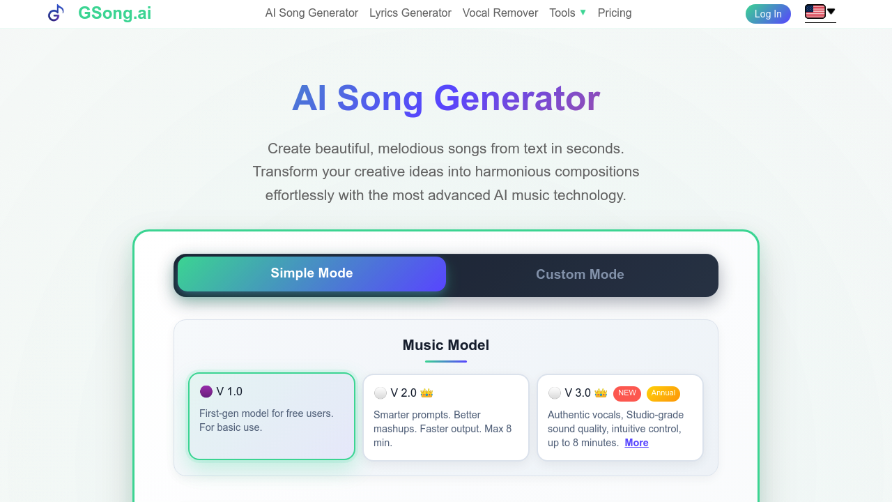 GSong.ai screenshot