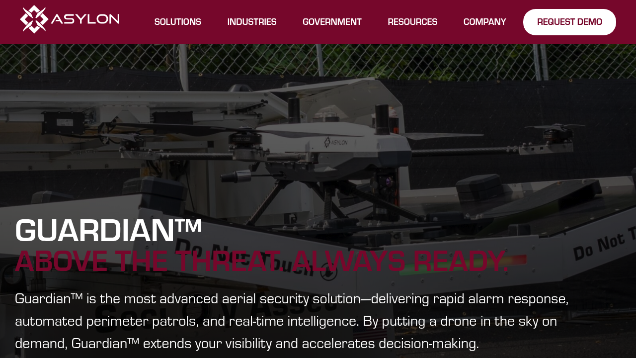 Guardian Security Drone | Asylon Robotics screenshot