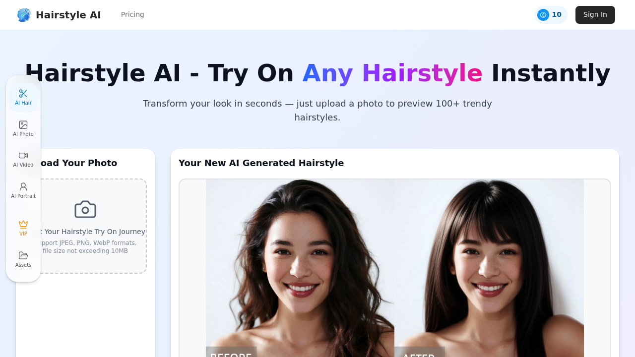 Hairstyle AI screenshot