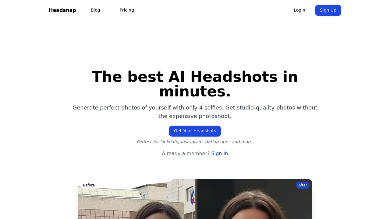 HeadSnap screenshot