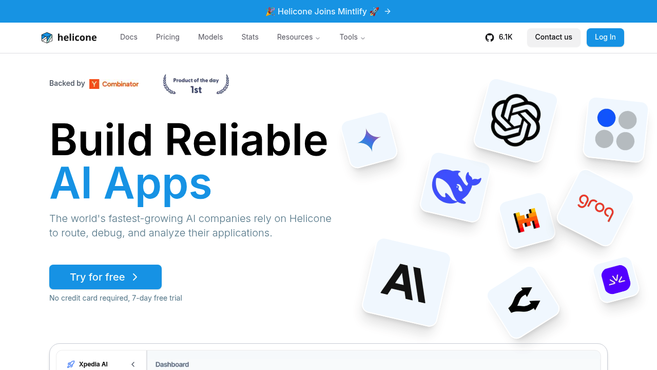 Helicone screenshot