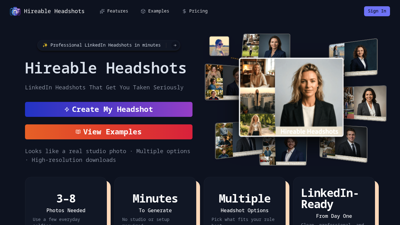 Hireable Headshots screenshot