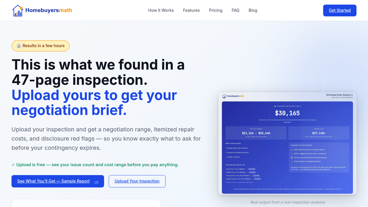 Homebuyersmath screenshot
