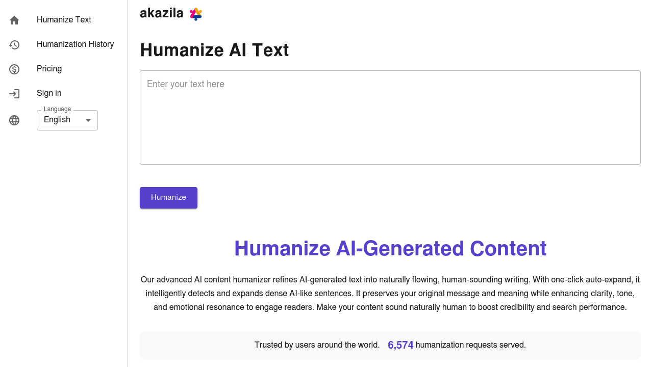 Humanize AI Text by Akazila screenshot