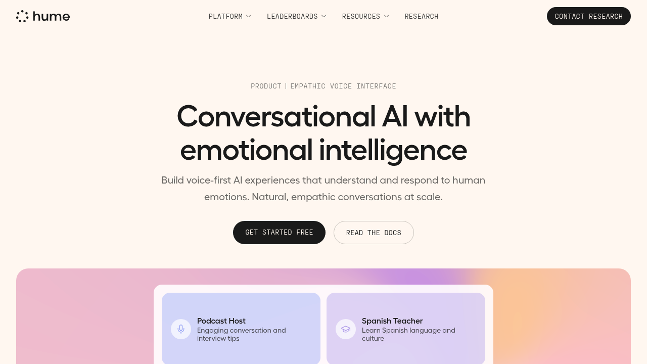 Hume EVI screenshot