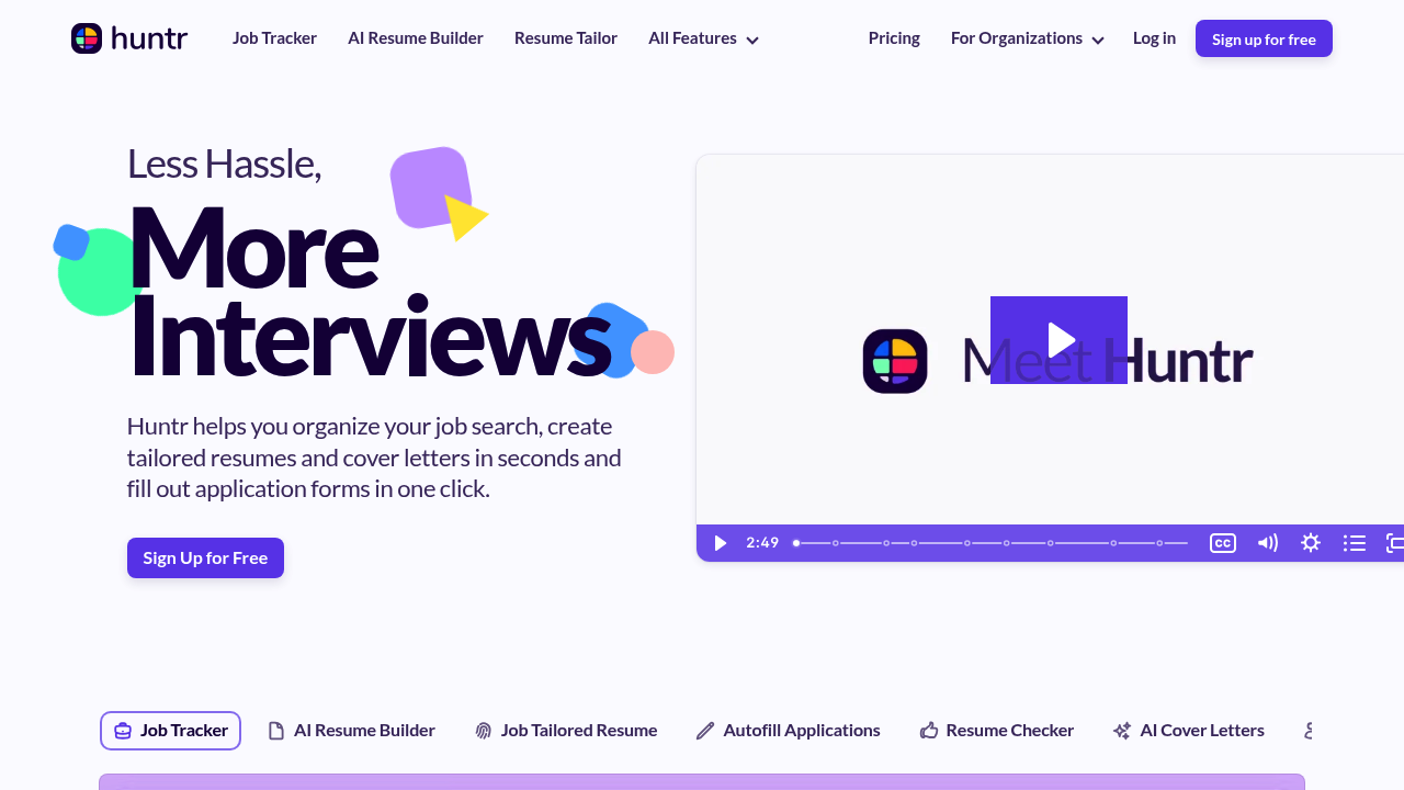 Huntr screenshot