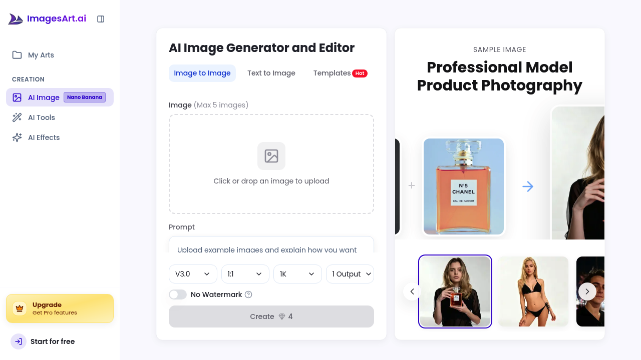 ImagesArt.ai screenshot