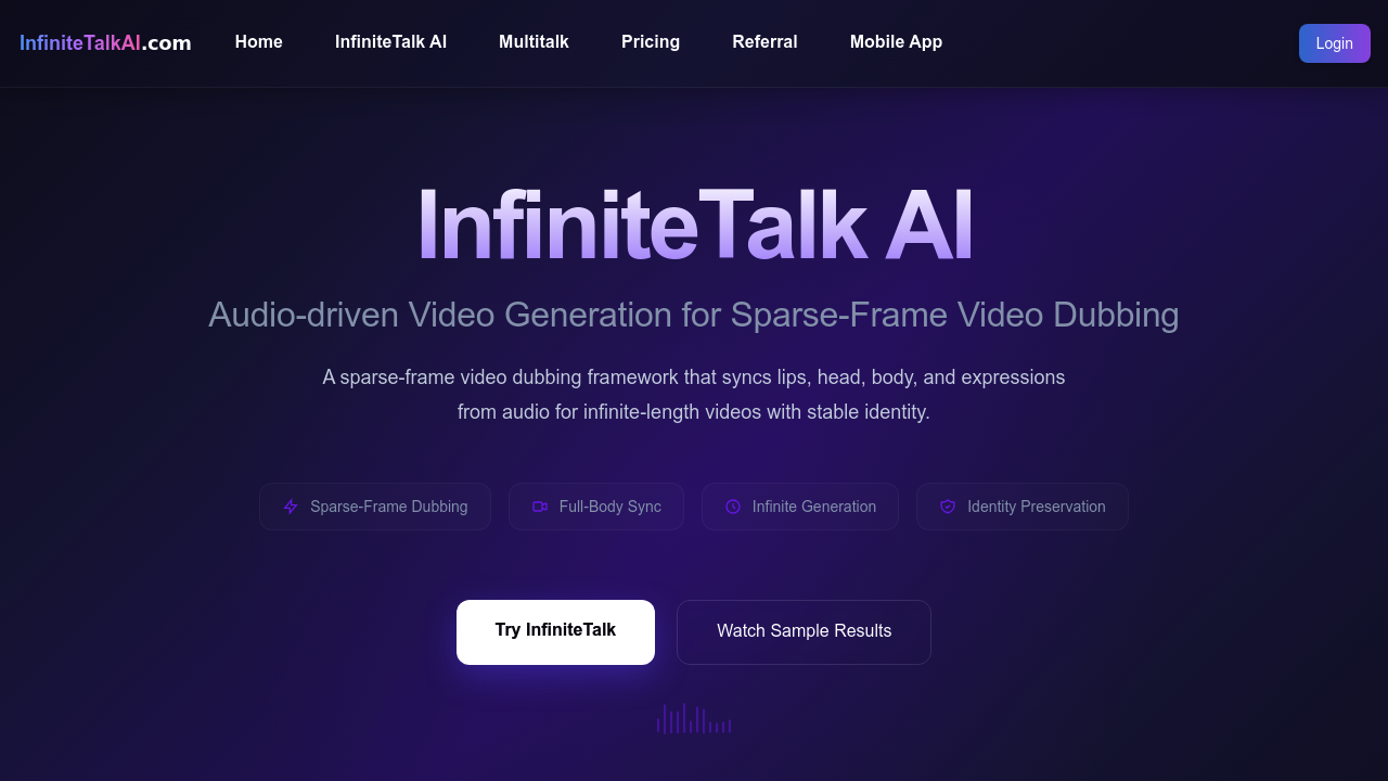 Infinite Talk AI screenshot