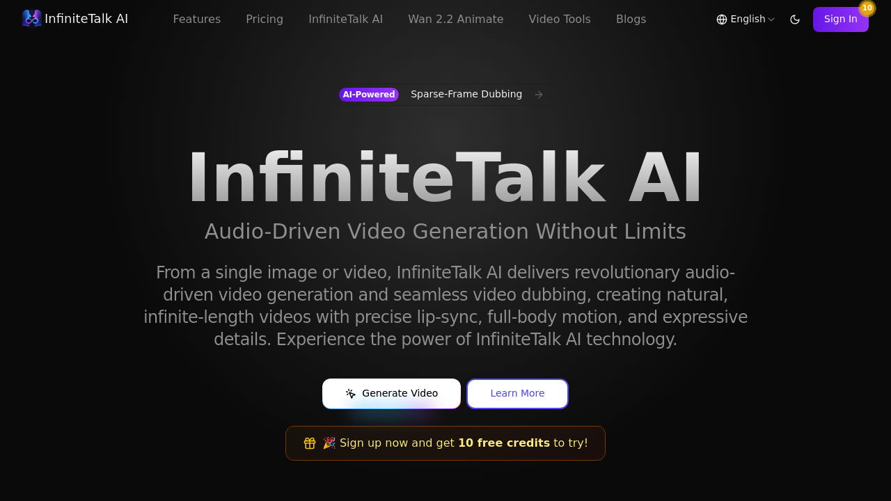 InfiniteTalk AI screenshot