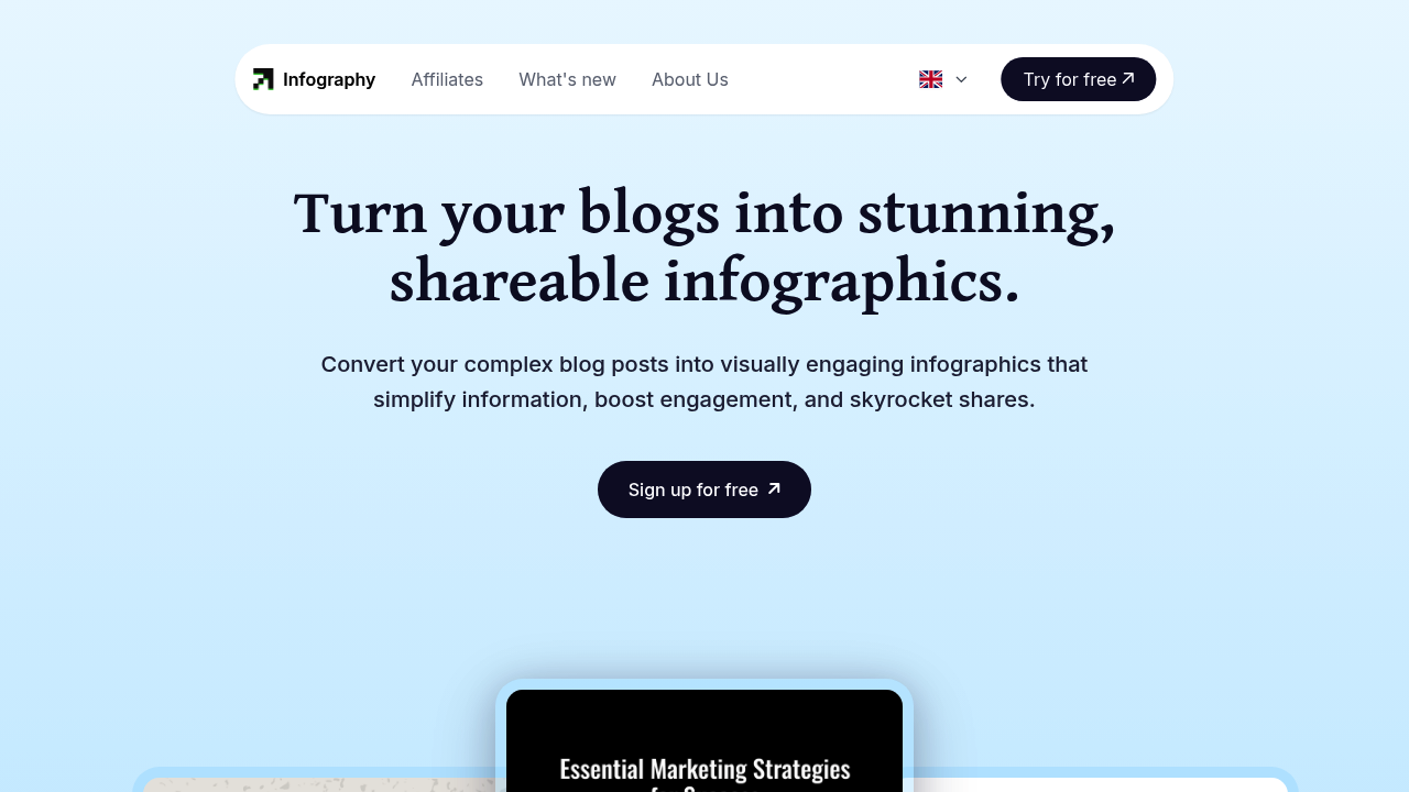 Infography screenshot