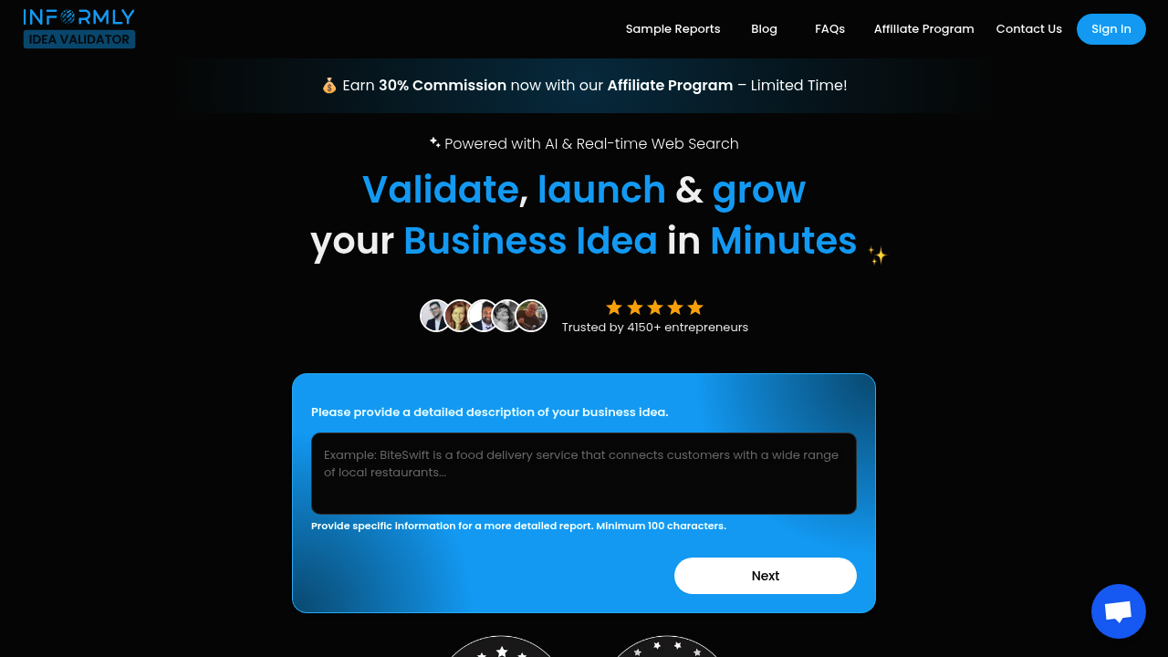Informly Idea Validator screenshot