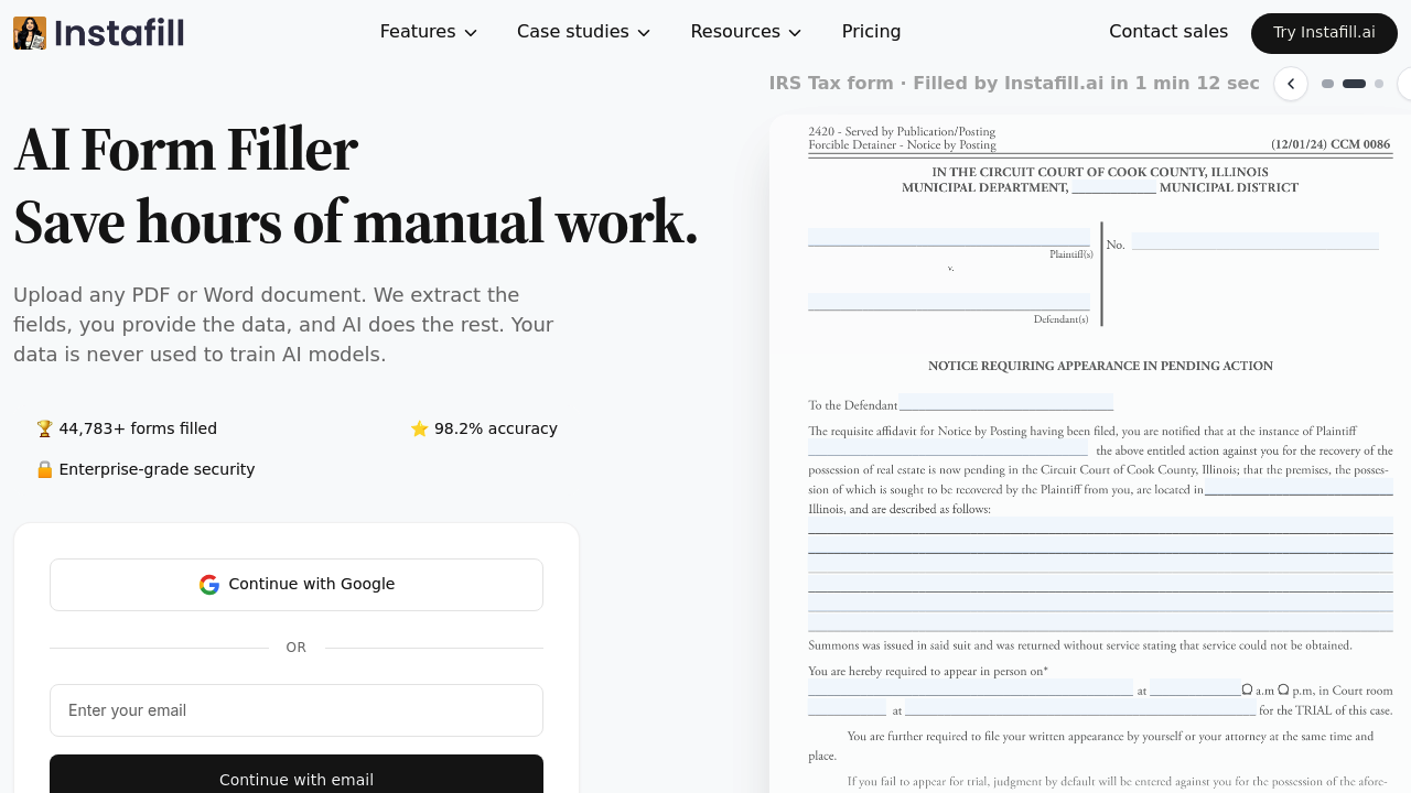 Instafill screenshot