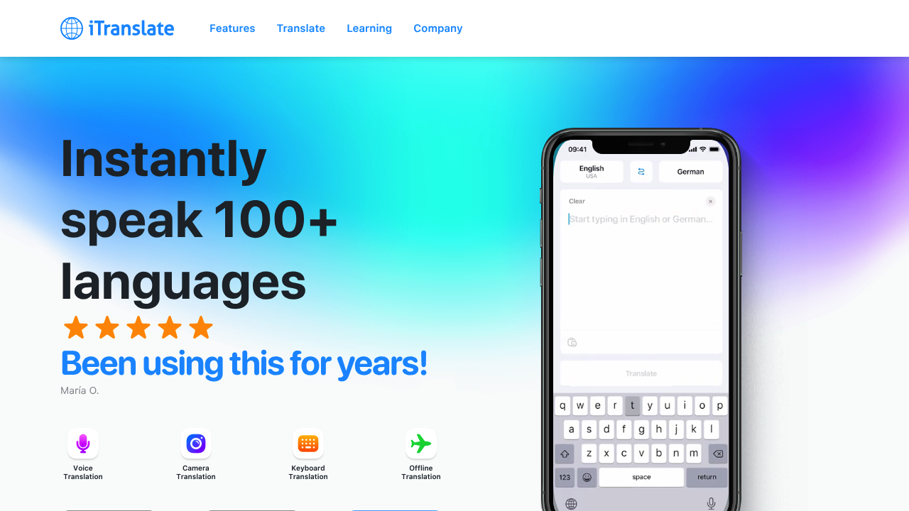 iTranslate screenshot