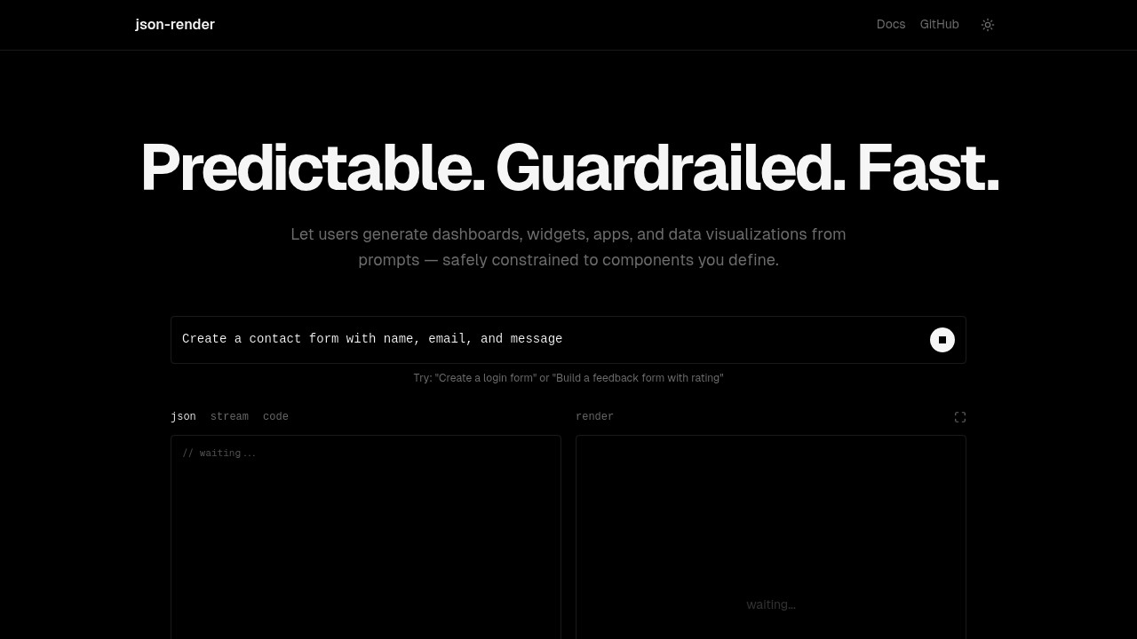 Json-Render screenshot