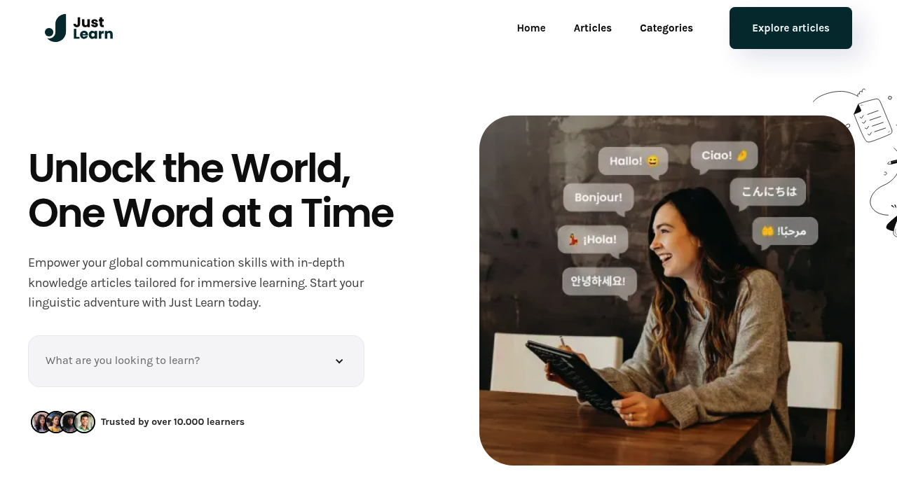 Justlearn screenshot