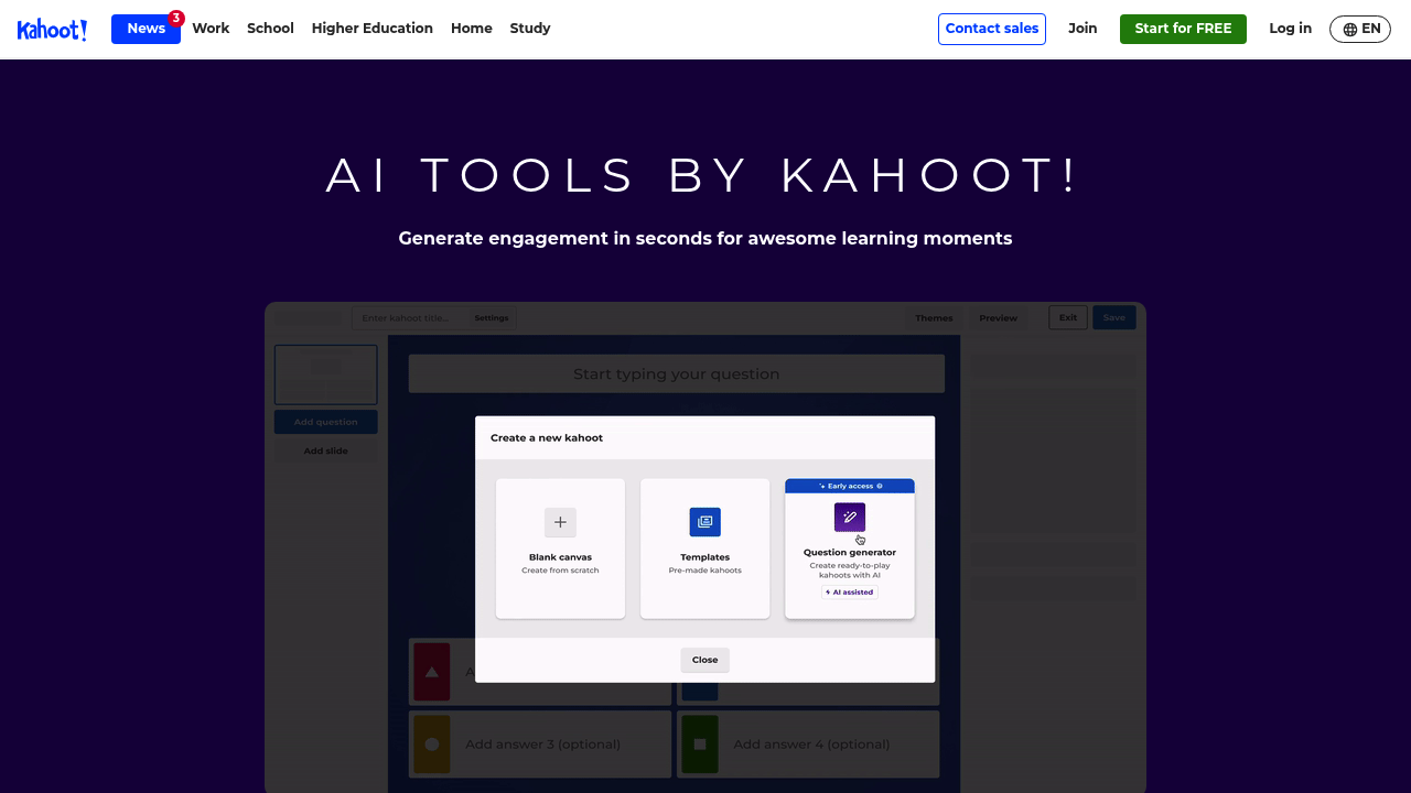 Kahoot! AI screenshot